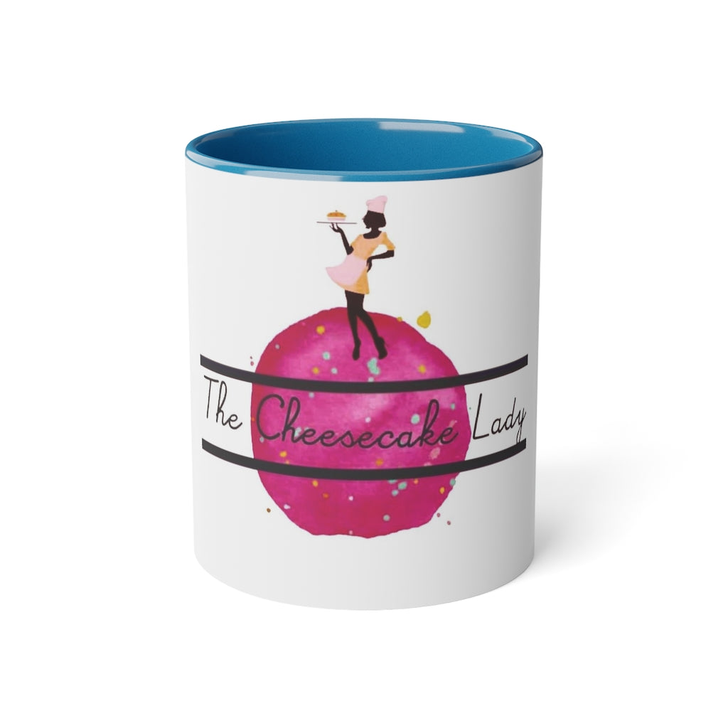 The Cheesecake Lady White Accent Mug, 11oz Merchandise
